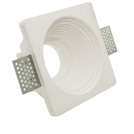 Portafaretto da incasso in gesso verniciabile  a scomparsa portalampada supporto per faretti  GU10 MR16 - enzoled