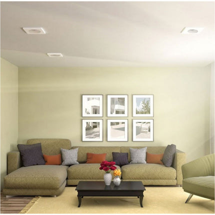 Portafaretto da incasso in gesso verniciabile  a scomparsa portalampada supporto per faretti  GU10 MR16 - enzoled