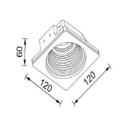 Portafaretto da incasso in gesso verniciabile  a scomparsa portalampada supporto per faretti  GU10 MR16 - enzoled
