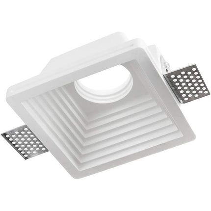 Portafaretto da incasso in gesso verniciabile  a scomparsa portalampada supporto per faretti  GU10 MR16 - enzoled