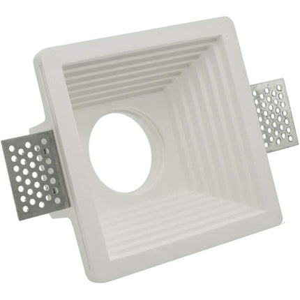 Portafaretto da incasso in gesso verniciabile  a scomparsa portalampada supporto per faretti  GU10 MR16 - enzoled