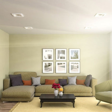 Portafaretto da incasso in gesso verniciabile  a scomparsa portalampada supporto per faretti  GU10 MR16 - enzoled