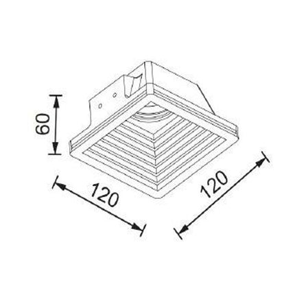 Portafaretto da incasso in gesso verniciabile  a scomparsa portalampada supporto per faretti  GU10 MR16 - enzoled