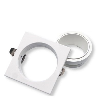 Portafaretto per faretto quadrato orientabile incasso per controsoffitta per faretti gu10 mr16 - enzoled