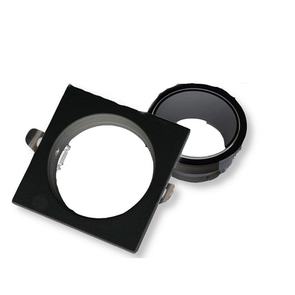 Portafaretto per faretto quadrato orientabile incasso per controsoffitta per faretti gu10 mr16 - enzoled