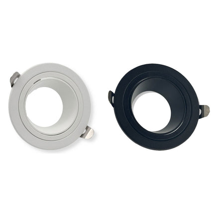 Portafaretto per faretto tondo orientabile incasso per controsoffitta per faretti gu10 mr16 - enzoled