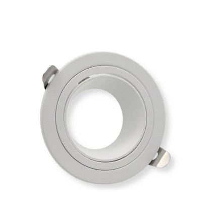 Portafaretto per faretto tondo orientabile incasso per controsoffitta per faretti gu10 mr16 - enzoled