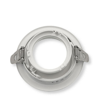 Portafaretto per faretto tondo orientabile incasso per controsoffitta per faretti gu10 mr16 - enzoled