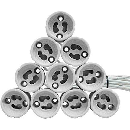 portalampade per faretto 220 V in ceramica attacco gu10 per faretti a led kit da 10 5 pezzi - enzoled