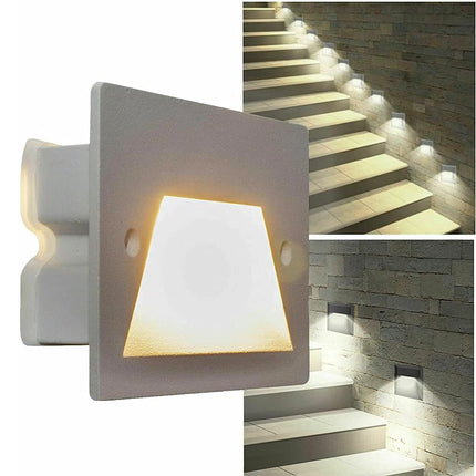 Faretto ad incasso per cassetta 503 segnapasso per esterno 3 watt tecnologia cct con switch IP65 - enzoled