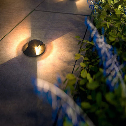 Faretto calpestabile a led 1 watt 2 fasci di luce lampada segnapassi carrabile per esterno vialetti giardino tenuta stagna IP67 luce fredda calda naturale - enzoled