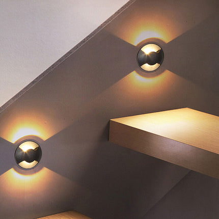 Faretto calpestabile a led 1 watt 2 fasci di luce lampada segnapassi carrabile per esterno vialetti giardino tenuta stagna IP67 luce fredda calda naturale - enzoled