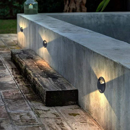 Faretto calpestabile a led 1 watt 2 fasci di luce lampada segnapassi carrabile per esterno vialetti giardino tenuta stagna IP67 luce fredda calda naturale - enzoled