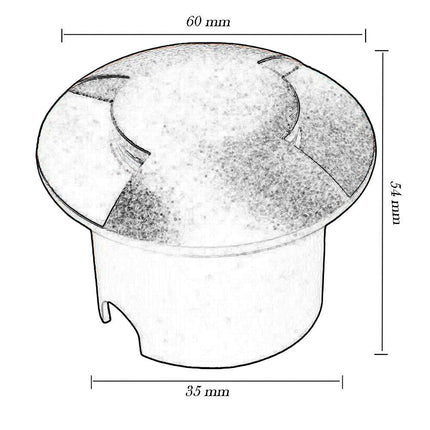 Faretto calpestabile a led 1 watt 2 fasci di luce lampada segnapassi carrabile per esterno vialetti giardino tenuta stagna IP67 luce fredda calda naturale - enzoled
