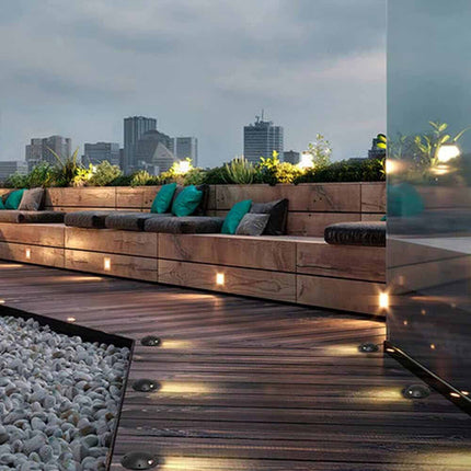 Faretto calpestabile a led 1 watt 1 fascio di luce lampada segnapassi carrabile per esterno vialetti giardino tenuta stagna IP67 luce fredda calda naturale - enzoled