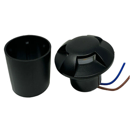 Faretto calpestabile a led 1 watt 3 fasci di luce lampada segnapassi carrabile per esterno vialetti giardino tenuta stagna IP67 luce fredda calda naturale - enzoled