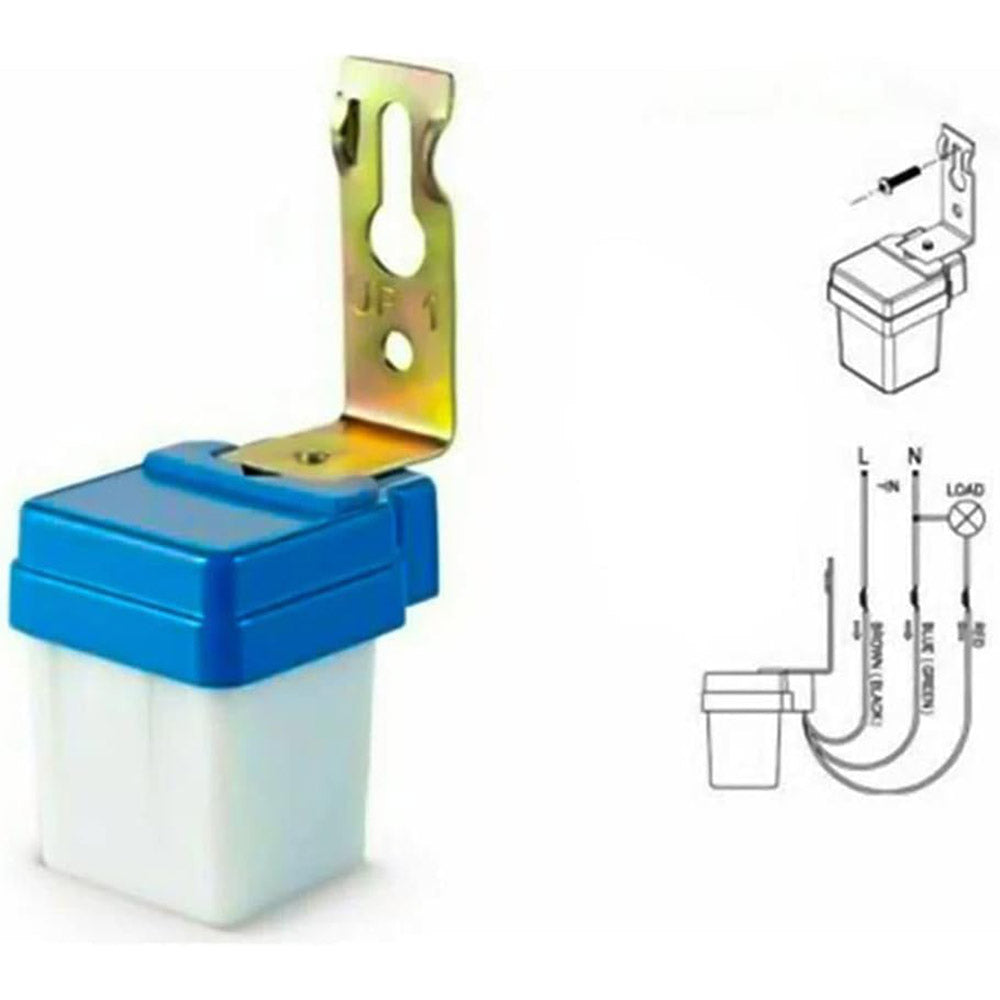 Sensore crepuscolare per lampade e faretti 6A per interno ed esterno protezione IP44 interruttore - enzoled