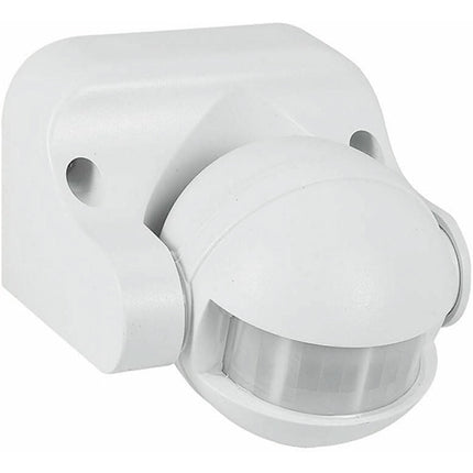 Sensore di movimento a infrarossi 1200 watt regolazioni luce controllo per esterni 180° IP44 colore bianco - enzoled