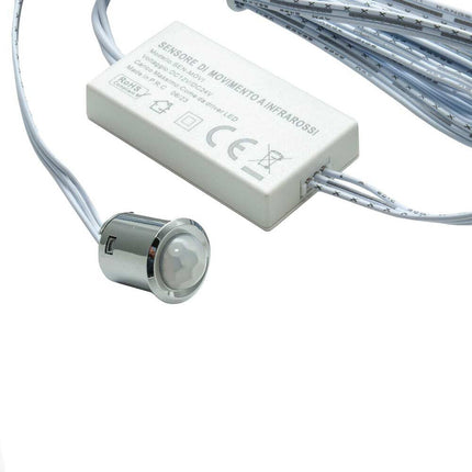 Sensore interruttore a infrarossi di passaggio pir per luci strip led pulsante per mobili armadi sensori di accensione 12/24v - enzoled