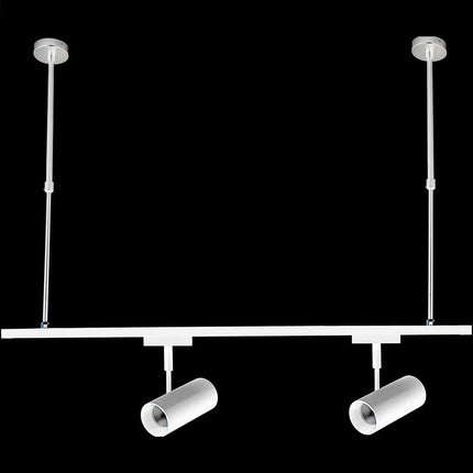 Coppia di staffe a soffitto telescopiche illuminazione su binario elettrico supporto lampade faretti a sospensione fino a 1 metro - enzoled
