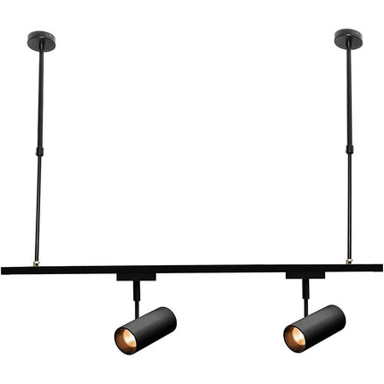 Coppia di staffe a soffitto telescopiche illuminazione su binario elettrico supporto lampade faretti a sospensione fino a 1 metro - enzoled