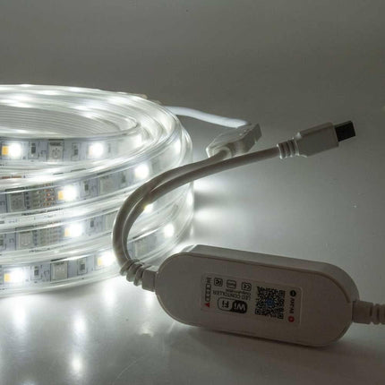 Strip led Smart rgb ww 5050 5 metri controllo app telecomando striscia led wi fi dimmerabile 12v - enzoled
