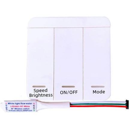 Strip striscia indirizzabile 600 led 61 watt 24v bobina da 5 mt con telecomando regolatore vari effetti luce fredda 6500k naturale 4000k calda 3000k - enzoled