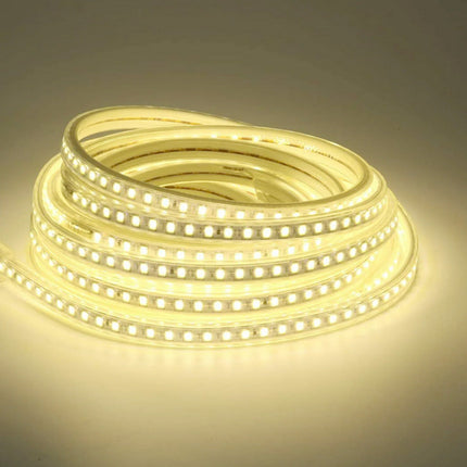 Striscia 120 led 3535 1 metro per interno ed esterno strip led flessibile 12 watt 220v luce fredda calda naturale IP65 - enzoled