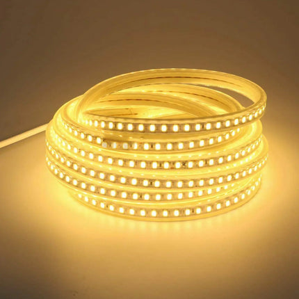 Striscia 120 led 3535 1 metro per interno ed esterno strip led flessibile 12 watt 220v luce fredda calda naturale IP65 - enzoled