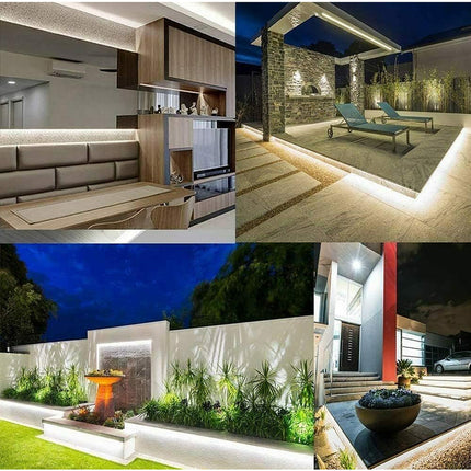 Striscia 120 led 3535 1 metro per interno ed esterno strip led flessibile 12 watt 220v luce fredda calda naturale IP65 - enzoled