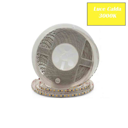 Striscia led 2835 strip bobina 10 metri 24 volt 1200 led smd luce fredda 6500k calda 3000k naturale 4000k ip20 - enzoled