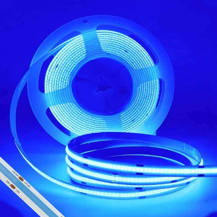 Strip led cob 24v strisci bobina 5 metri 50 watt 1600 lumen illuminazione per soggiorno cucina opne space - enzoled