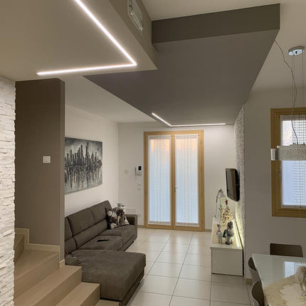 Strip led cob 24v strisci bobina 5 metri 50 watt 1600 lumen illuminazione per soggiorno cucina opne space - enzoled