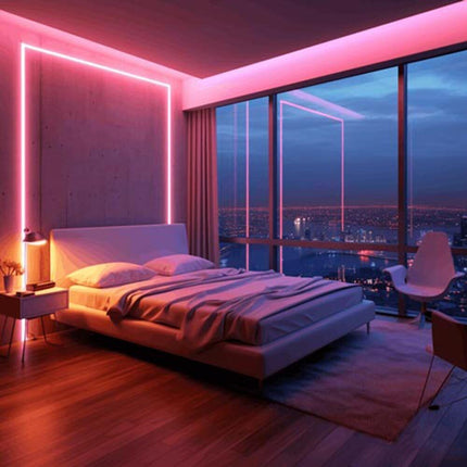 Strip led cob 24v strisci bobina 5 metri 50 watt 1600 lumen illuminazione per soggiorno cucina opne space - enzoled