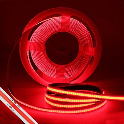 Strip led cob 24v strisci bobina 5 metri 50 watt 1600 lumen illuminazione per soggiorno cucina opne space - enzoled