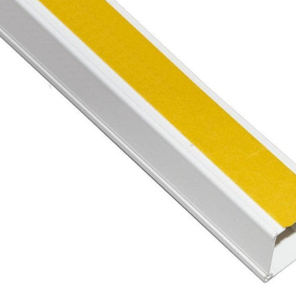 10 PEZZI CANALINA PASSACAVI CON BIADESIVO IN PVC DI COLORE BIANCO LUNGHEZZA 2 METRI 10X10MM