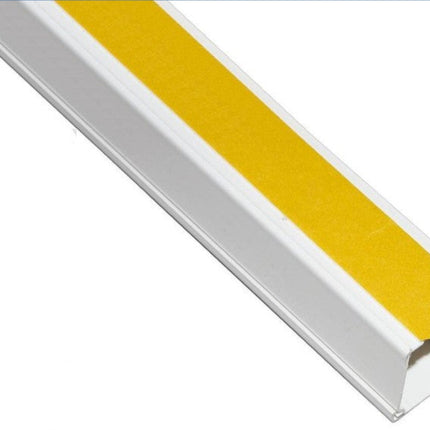 10 Pezzi Canalina Passacavi 16x16mm con Biadesivo – PVC Bianco, 2 Metri ciascuna enzoled