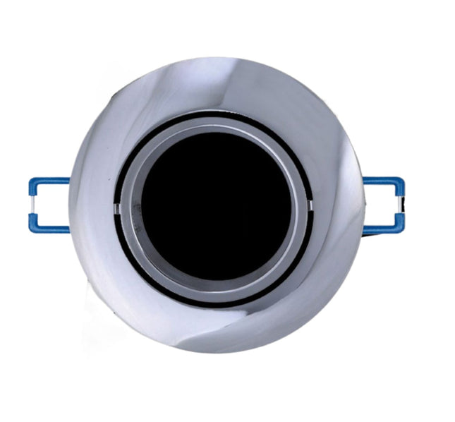Supporto Portafaretto Argento Lucido 75mm in Alluminio per Lampade LED enzoled