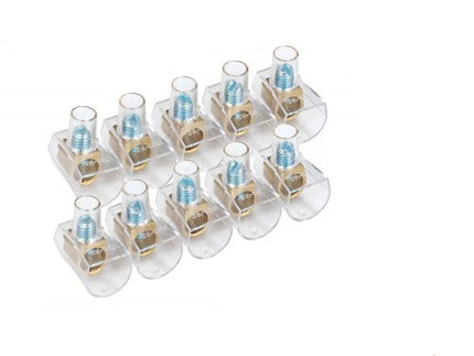 10 Morsetti Forbox Unipolari Trasparenti a Cappuccio per Cavi Elettrici 2.5mm² – Connettori Isolati enzoled