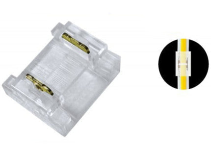 10 Connettori Lineari Trasparenti 2 Pin per Striscia LED Monocolore 10mm – Collegamento Rapido Strip LED enzoled