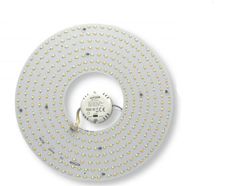 Piastra LED Circolare Magnetica 53W Ø27cm con Attacco G10Q – Luce Selezionabile 3000K/4000K/6500K CCT 3in1, Compatibile Neon T9 per Plafoniere enzoled