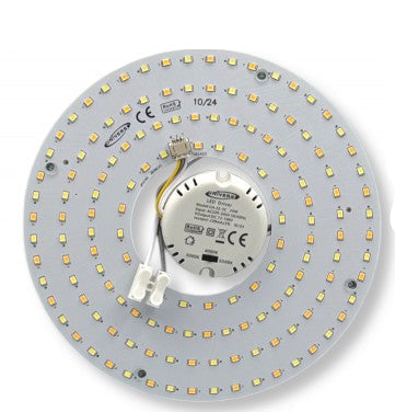 Piastra LED Circolare Magnetica 24W Ø19cm con Attacco G10Q – Luce Selezionabile 3000K/4000K/6500K CCT 3in1, Sostituzione Neon T9 enzoled