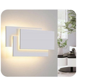 Luce da Parete Artistica 12W 13000K-6500K - Applique Bianca in Alluminio per Interni enzoled