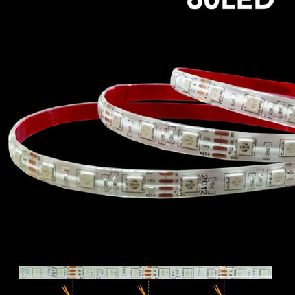 Strisce LED RGB 12V - 5m 60 LED/m, multicolore a controllo remoto - Illuminazione decorativa enzoled