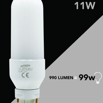 Lampadina LED G24 11W 6500K – 900LM luce fredda per ufficio e negozi, tipo a tubo a sfilo enzoled