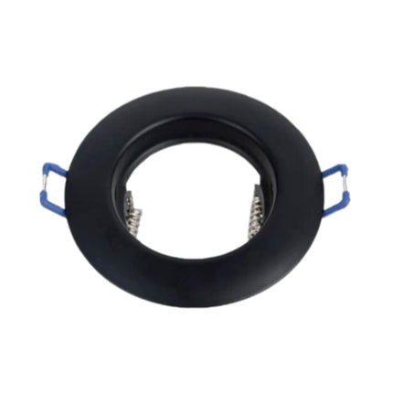 Supporto GU10 in Ferro Verniciato - Foro 55mm, Colore Nero, Perfetto per Illuminazione Interna enzoled