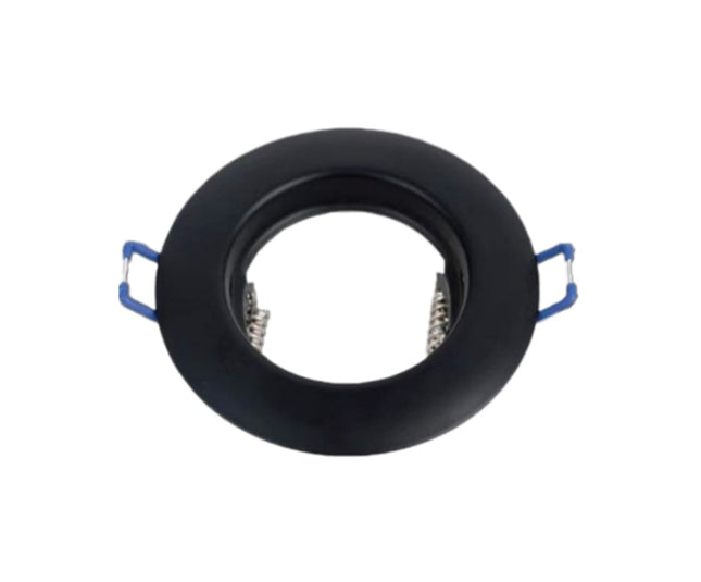 Supporto GU10 in Ferro Verniciato - Foro 55mm, Colore Nero, Perfetto per Illuminazione Interna enzoled