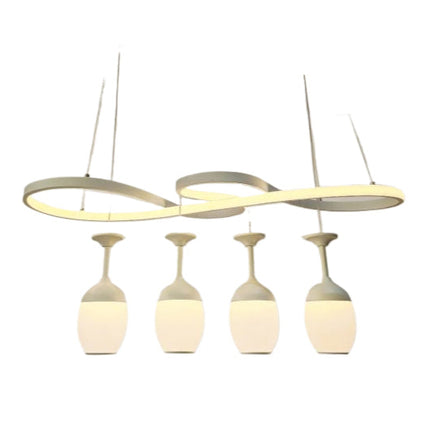 Lampadario Soffitto 68W 3000K-6500K, Vetro Alluminio Ferro Acrilico - Illuminazione Bianca enzoled