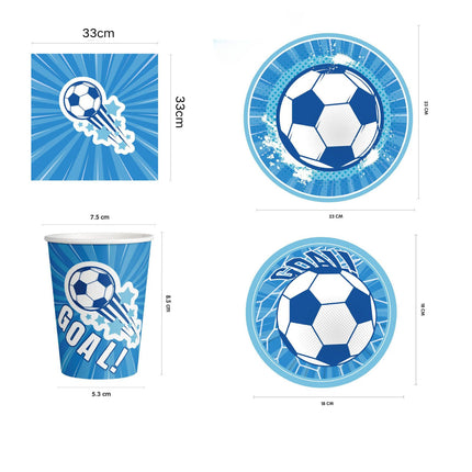 Tema Calcio Stoviglie per Feste 145 Pezzi Forniture per Decorazioni Compleanno Calcio Addobbi Compleanno Bambino Include Inviti Piatti Tovaglia Bicchieri Tovaglioli Decorazioni -24 Ospiti - enzoled