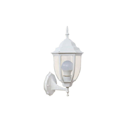 LAMPADA LANTERNA FARETTO DA MURO APPLIQUE DA GIARDINO E27 DA ESTERNO IP45 BIANCO enzoled